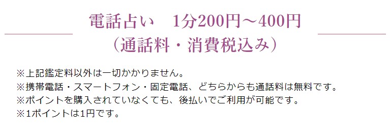 電話占いラフィネ_料金①